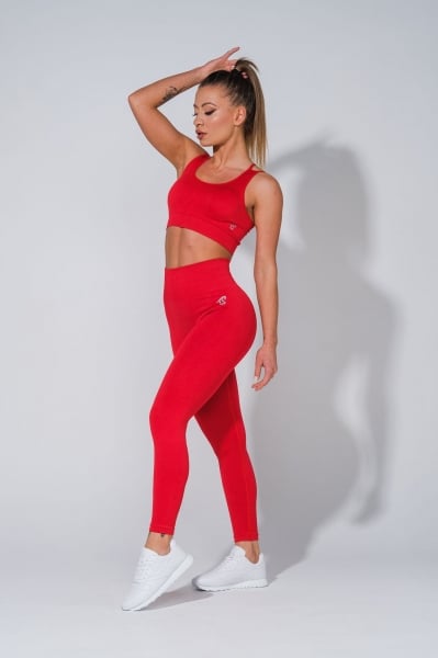Fit Line 2 in 1 Set: Seamless leggings + Sports bustier - Red