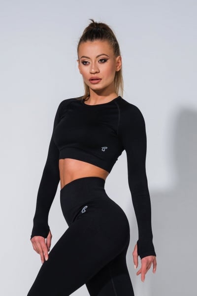 Fit Line Seamless Top – Black