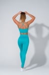 Fit Line 2 in 1 Set: Seamless leggings + Sports bustier - Turquoise
