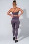 Fit Line 2 in 1 Set: Seamless leggings + Sports bustier - Lilac