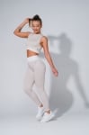 Chic Set 2 in 1: Seamless Leggings + Seamless Bustier - Oatmeal